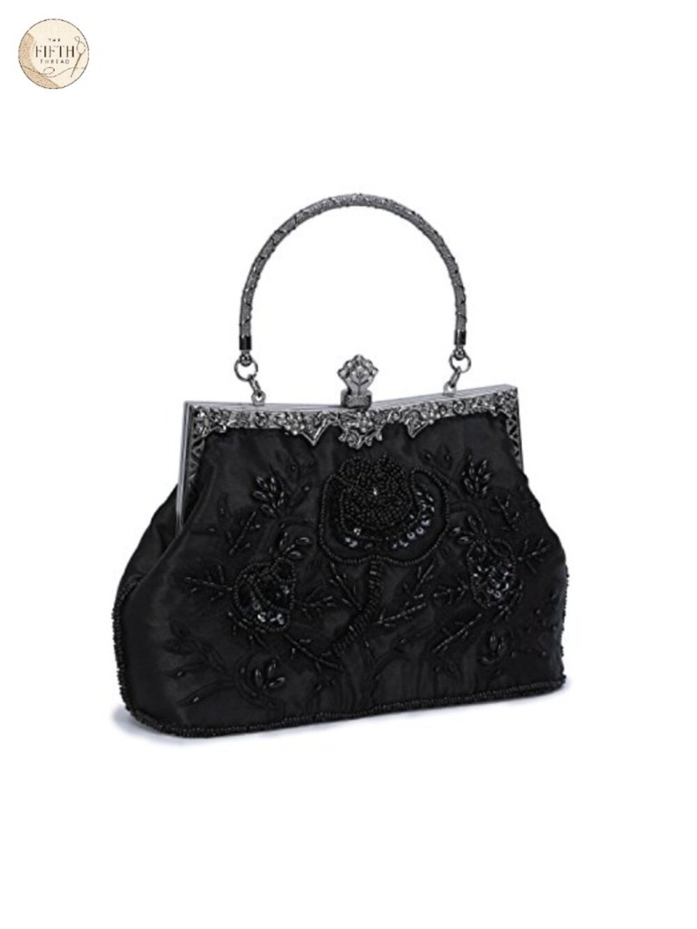Beaded Sequin Vintage Clutch Evening Bag Embroidered Formal Handbag